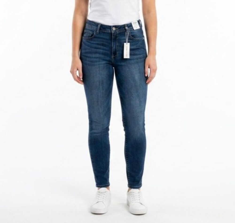 FRAN DENIM Nicole High Rise Skinny Jeans Womens 31 Dark Wash Athletic Fit NWT
